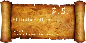 Pilischer Simon névjegykártya
